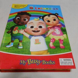 NEW KIDS 3+ COCOMELON INTERACTIVE STORYBOOK w/  10 FIGURINES & A PLACEMAT 🎁👸👦